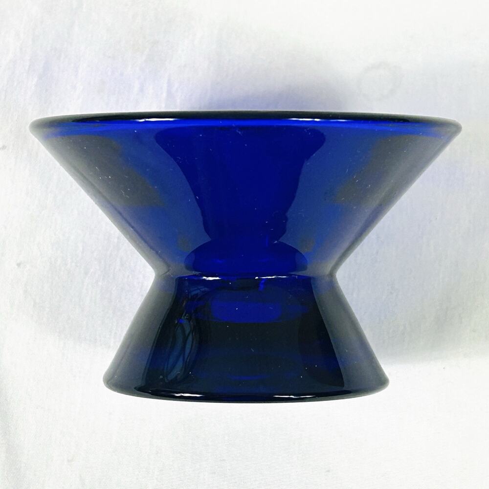 Pair of iittala Kartio Cobalt Blue Candle Holders Finland in Original Box - Picture 4 of 8